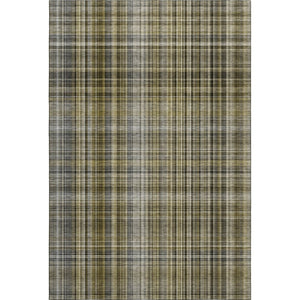 HomeRoots 10' Taupe & Coffee Plaid Washable Area Rug – Stylish, Durable, Stain-Resistant with UV Protection! 648304