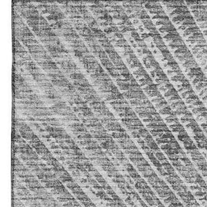 HomeRoots 5' X 8' Gray and Ivory Geometric Area Rug - Washable, UV Protected, Stain Resistant for High-Traffic Areas 648330