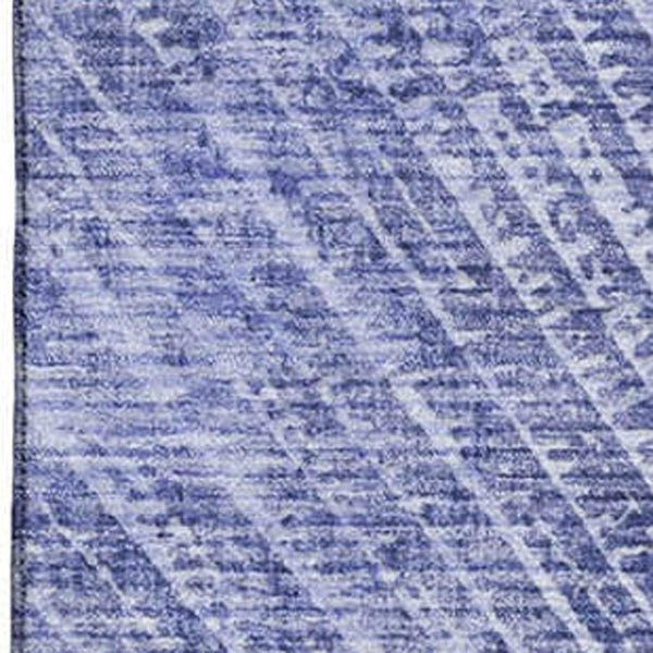 HomeRoots 8' X 10' Navy Blue Geometric Area Rug - Washable, Stain Resistant & UV Protected for High-Traffic Spaces 648338