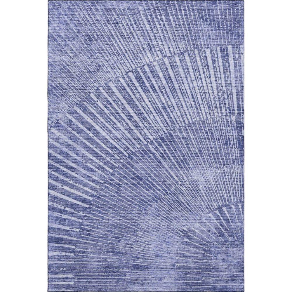 HomeRoots 10' Navy Blue and Ivory Geometric Area Rug - Washable, UV Protected, Stain-Resistant Design for Homes 648340