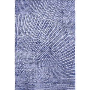 HomeRoots 10' Navy Blue and Ivory Geometric Area Rug - Washable, UV Protected, Stain-Resistant Design for Homes 648340