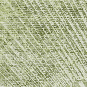 HomeRoots 8' X 10' Stylish Sage and Ivory Geometric Washable Area Rug with UV Protection for High Traffic Areas 648344