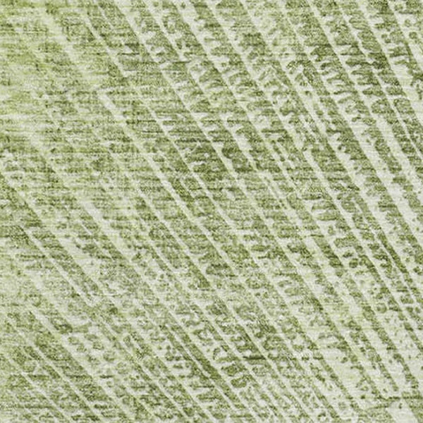HomeRoots 9' X 12' Sage and Ivory Geometric Washable Area Rug with UV Protection for Modern Living Spaces 648345