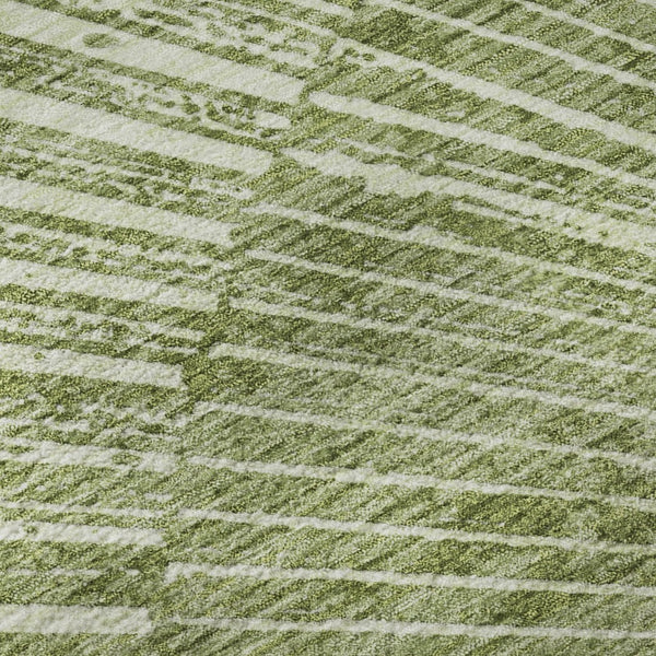 HomeRoots 10' Sage & Ivory Geometric Area Rug - Washable, UV-Protected, Durable, Perfect for Busy Homes! 648346