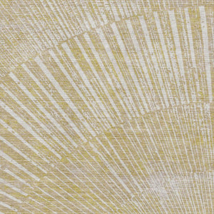 HomeRoots 8' X 10' Washable Wheat and Beige Geometric Area Rug with UV Protection for Modern Living Spaces 648362