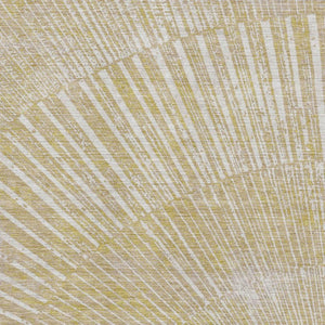 HomeRoots 9' X 12' Wheat And Beige Geometric Area Rug - Washable, UV Protected, Durable Design for Modern Homes 648363
