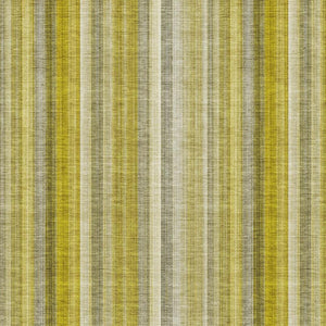 HomeRoots 8' X 10' Stylish Gold and Ivory Striped Washable Area Rug with UV Protection for Easy Maintenance 648374