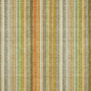HomeRoots 8' X 10' Stylish Khaki Orange Beige Striped Washable Area Rug with UV Protection for Busy Homes 648392