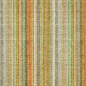 HomeRoots 9' Khaki Orange & Beige Striped Area Rug - Washable, UV Protected, Stain Resistant for Busy Homes 648393
