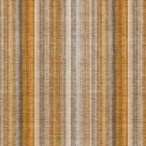 HomeRoots 5' X 8' Striped Washable Area Rug in Rust and Gray – UV Protected, Stain-Resistant for Busy Homes 648396