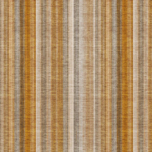 HomeRoots 5' X 8' Striped Washable Area Rug in Rust and Gray – UV Protected, Stain-Resistant for Busy Homes 648396