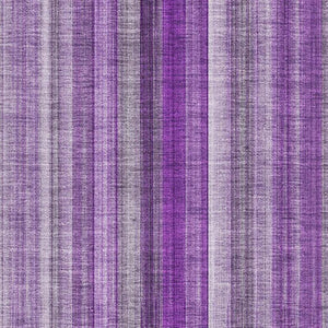HomeRoots 8' X 10' Purple and Ivory Striped Area Rug – Washable, UV-Protected, Stain-Resistant & Stylish! 648404