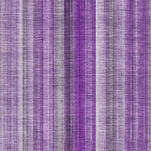 HomeRoots 9' X 12' Striped Area Rug in Purple and Ivory - Washable, UV Protected, Perfect for High-Traffic Spaces 648405