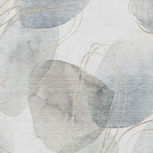HomeRoots 8' X 10' Ivory and Beige Abstract Washable Area Rug – Durable, UV-Protected, Modern Elegance for Your Home 648428