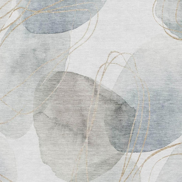HomeRoots 8' X 10' Ivory and Beige Abstract Washable Area Rug – Durable, UV-Protected, Modern Elegance for Your Home 648428