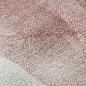 HomeRoots 8' Merlot and Ivory Abstract Round Rug - Durable, Washable, UV-Protected Design for Modern Homes 648433