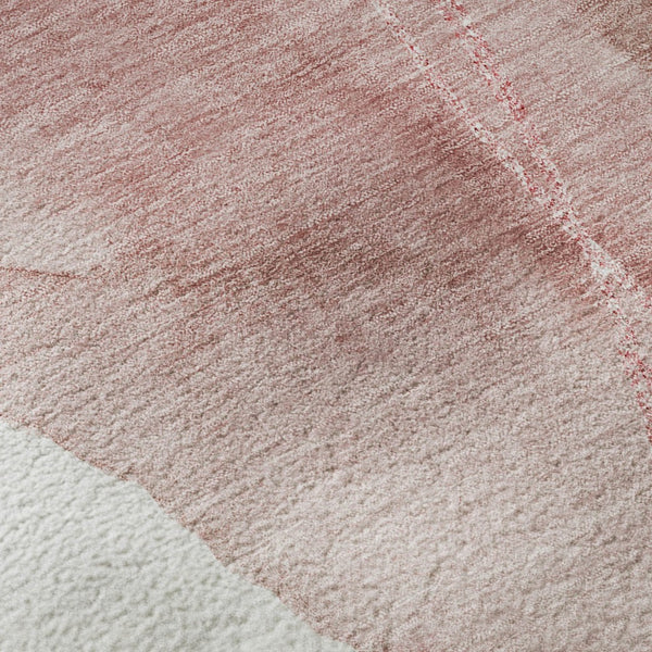 HomeRoots 9' X 12' Merlot & Ivory Abstract Area Rug - Washable, UV Protected, Durable, Perfect for High-Traffic Spaces 648435