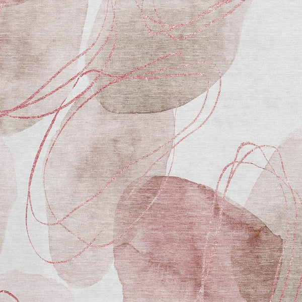 HomeRoots 10' X 14' Merlot & Ivory Abstract Area Rug - Durable, Stain-Resistant, UV Protected for Modern Spaces 648436
