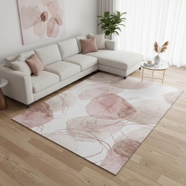HomeRoots 10' X 14' Merlot & Ivory Abstract Area Rug - Durable, Stain-Resistant, UV Protected for Modern Spaces 648436