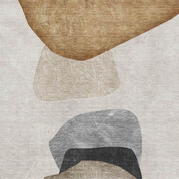 HomeRoots 5' X 8' Abstract Washable Area Rug with UV Protection - Stylish, Stain-Resistant, Family-Friendly Design 648468