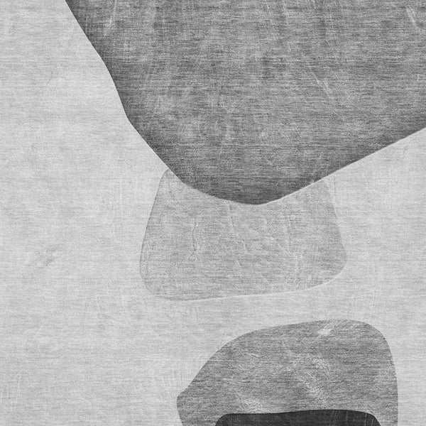 HomeRoots 8' X 10' Gray And Silver Abstract Washable Area Rug - Stylish, Durable, UV Protected for High-Traffic Spaces 648476