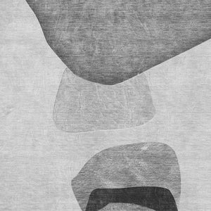 HomeRoots 9' X 12' Gray and Silver Abstract Area Rug - Washable, UV Protected, Stain Resistant, Modern Design 648477