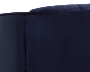 Sunpan Garrison Swivel Lounge Chair - Modern Elegance with Timeless Style and Comfortable Design Features Abbington Navy