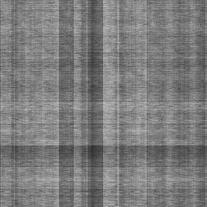 HomeRoots 9' X 12' Gray and Ivory Plaid Area Rug - Washable, UV Protected, Durable for High-Traffic Spaces 648501