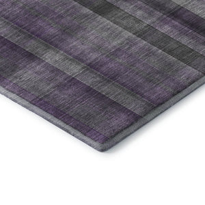 HomeRoots 9' X 12' Purple and Gray Plaid Washable Area Rug - Durable, Stylish, UV-Protected for High-Traffic Spaces 648513
