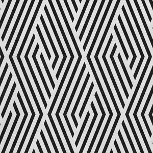 HomeRoots 8' X 10' Black and Ivory Geometric Area Rug - Washable, UV Protected, Durable for Everyday Use 648518