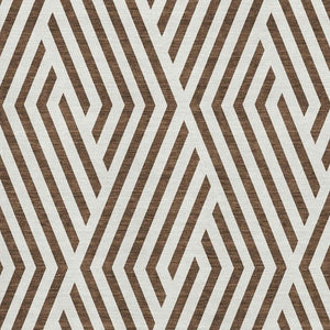 HomeRoots 8' X 10' Stylish Brown and Ivory Geometric Area Rug - Washable, UV Protected, Perfect for High-Traffic Spaces 648524