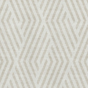HomeRoots 5' X 8' Ivory and Beige Geometric Area Rug - Washable, Stain Resistant, UV Protected for Modern Homes 648546