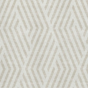 HomeRoots 8' X 10' Ivory & Beige Geometric Washable Area Rug – Durable, UV-Protected, Perfect for Any Space! 648548