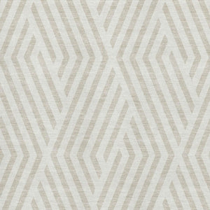 HomeRoots 9' X 12' Ivory and Beige Geometric Area Rug – Washable, UV Protected, and Stylish for Any Room 648549