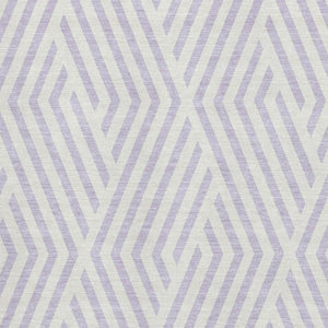 HomeRoots 5' X 8' Modern Lavender & Ivory Geometric Area Rug - Washable, UV Protected, Perfect for Any Room 648552