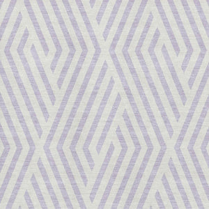 HomeRoots 9' X 12' Stylish Lavender & Ivory Geometric Area Rug - Washable, UV-Protected, Pet-Friendly Design 648555