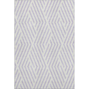 HomeRoots 10' X 14' Lavender & Ivory Geometric Area Rug – Washable, Stain Resistant, UV Protected for Durability 648556