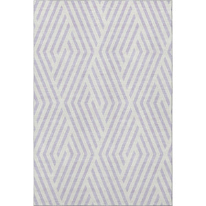 HomeRoots 10' X 14' Lavender & Ivory Geometric Area Rug – Washable, Stain Resistant, UV Protected for Durability 648556