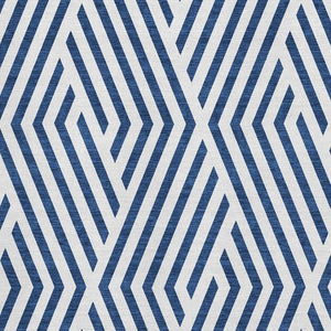 HomeRoots 9' X 12' Navy Blue Geometric Washable Area Rug with UV Protection for Modern, High-Traffic Spaces 648567