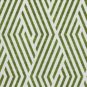 HomeRoots 8' X 10' Olive Green & Ivory Geometric Area Rug - Washable, UV Protected, Durable for Homes With Pets 648572
