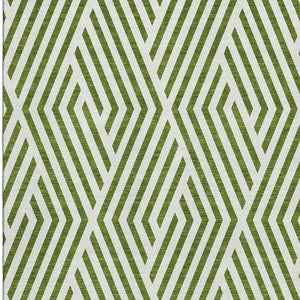 HomeRoots 8' X 10' Olive Green & Ivory Geometric Area Rug - Washable, UV Protected, Durable for Homes With Pets 648572
