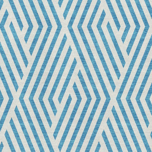 HomeRoots 10' x 14' Teal & Ivory Geometric Area Rug – Stylish, Washable, UV-Protected for High-Traffic Homes! 648604