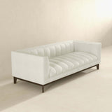 English Elm Ashcroft Furniture - Melissa Mid-Century White Boucle Modern Sofa