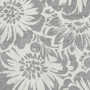 HomeRoots 5' X 8' Gray And Ivory Floral Area Rug - Stylish, Washable & UV Protected for Busy Homes! 648648