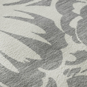 HomeRoots 10' X 14' Gray Floral Area Rug - Washable, UV Protected, Durable Design for High-Traffic Spaces 648652