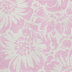 HomeRoots 5' X 8' Pink and Ivory Floral Area Rug - Washable, UV-Protected, Stylish and Durable for Any Room! 648684