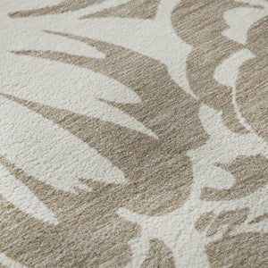 HomeRoots 8' X 10' Elegant Taupe & Ivory Floral Area Rug - Stain-Resistant, UV Protected for Busy Homes 648704