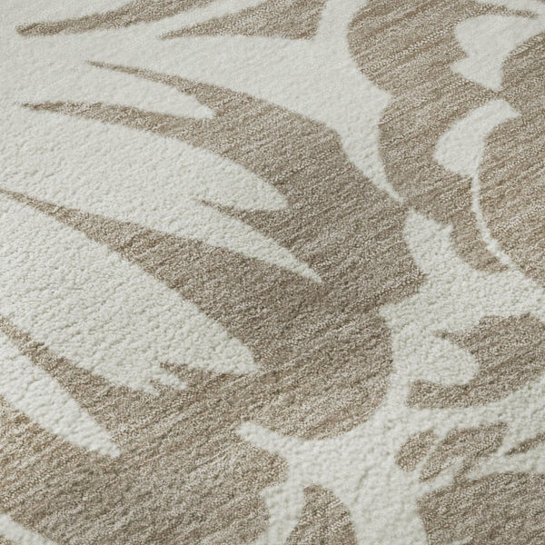 HomeRoots 8' X 10' Elegant Taupe & Ivory Floral Area Rug - Stain-Resistant, UV Protected for Busy Homes 648704