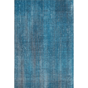 HomeRoots 8' X 10' Stylish Blue and Gray Striped Washable Area Rug with UV Protection for High-Traffic Spaces 648722