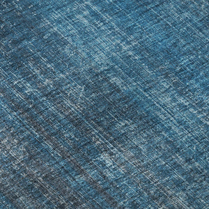 HomeRoots 8' X 10' Stylish Blue and Gray Striped Washable Area Rug with UV Protection for High-Traffic Spaces 648722